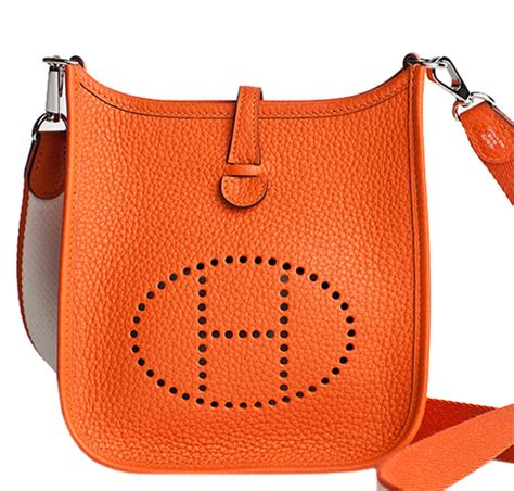 hermes orange evelyne bag|hermes evelyne sizes and prices.